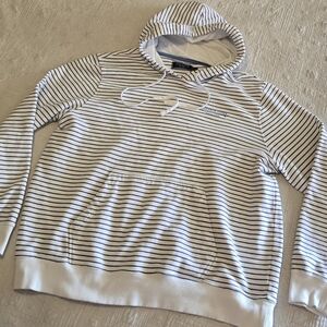 Vineyard Vines Striped Navy And White Hoodie, Size XL